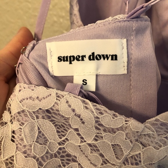 SUPERDOWN lace mini dress lavender - Picture 5 of 8
